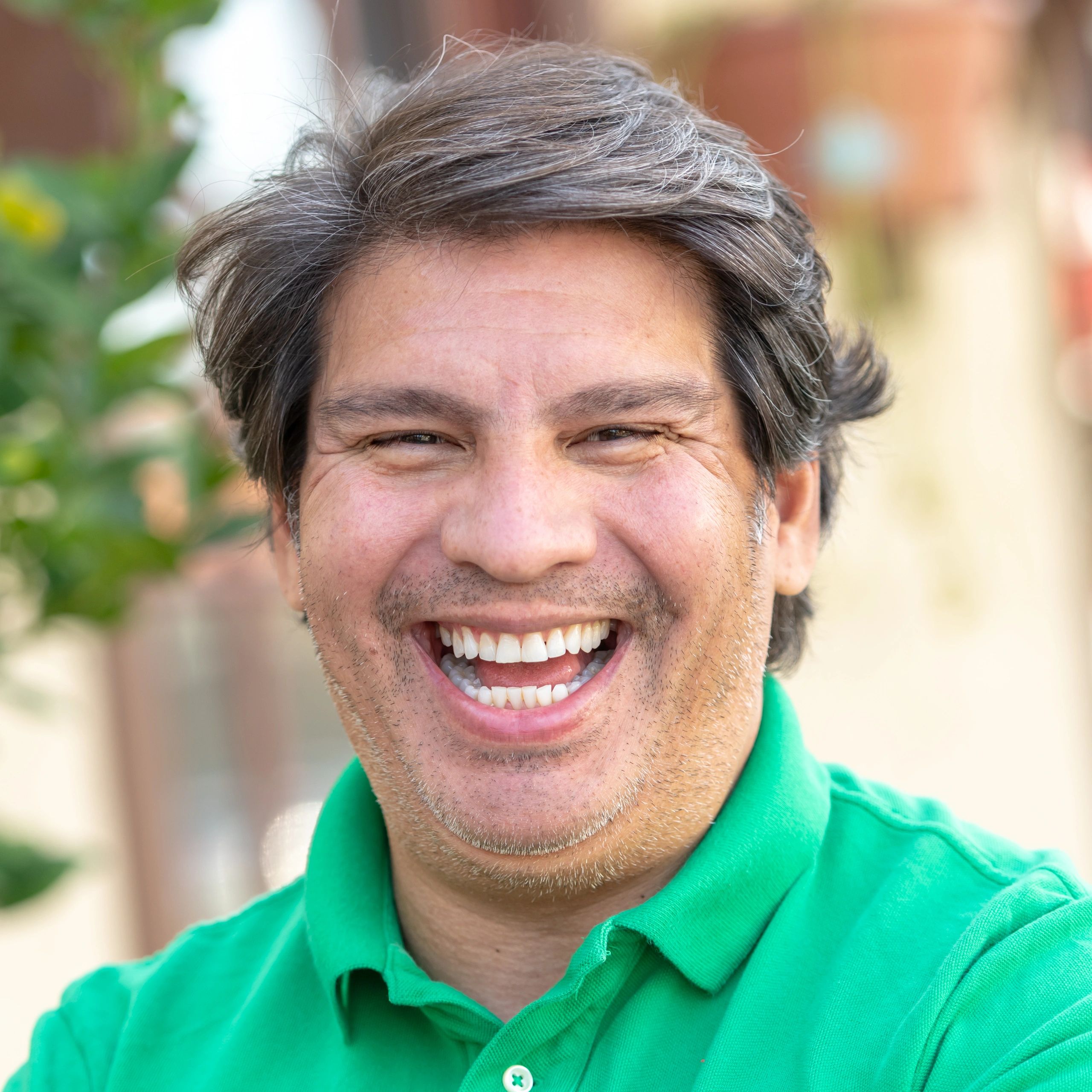 Smiling homeowner portrait
