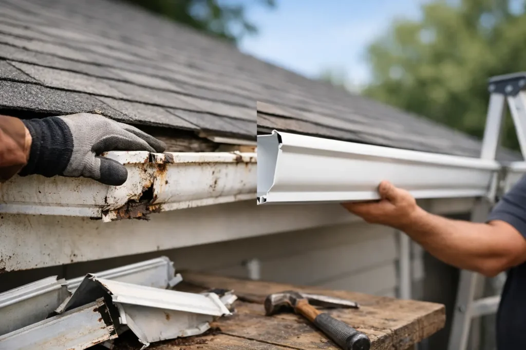 When to Replace Gutters on a House
