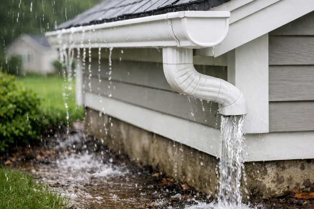 Water Damage Prevented by Gutters