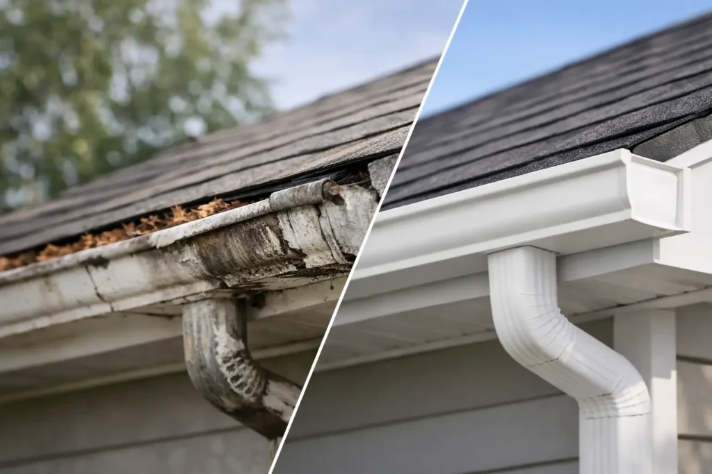 Gutter Replacement Before and After Results