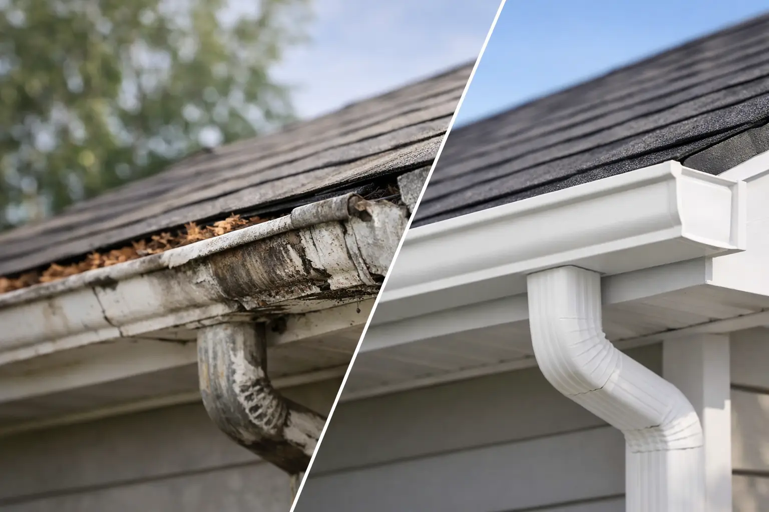 Gutter Replacement Before and After Results