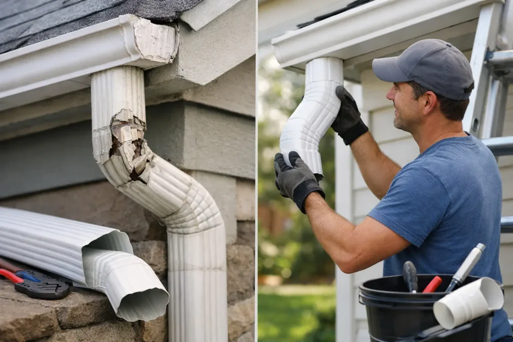 Guide to Replacing Damaged Downspouts at Home